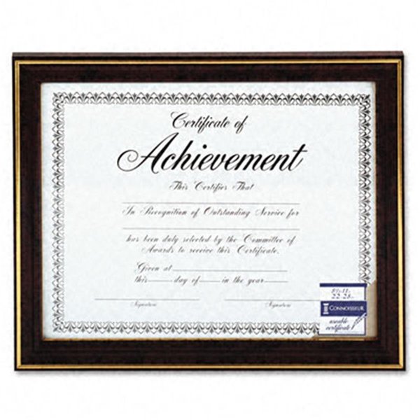 Dax Dax N2709N7T Gold-Trimmed Document Frame with Certificate  Wood  8-1/2 x 11  Mahogany N2709N7T